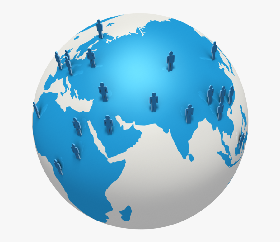 Clipart World Global Market - Globe With People Png, Transparent Clipart