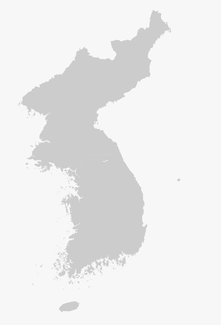 South Korea Map Outline Png - Korea Map Outline Png, Transparent Clipart