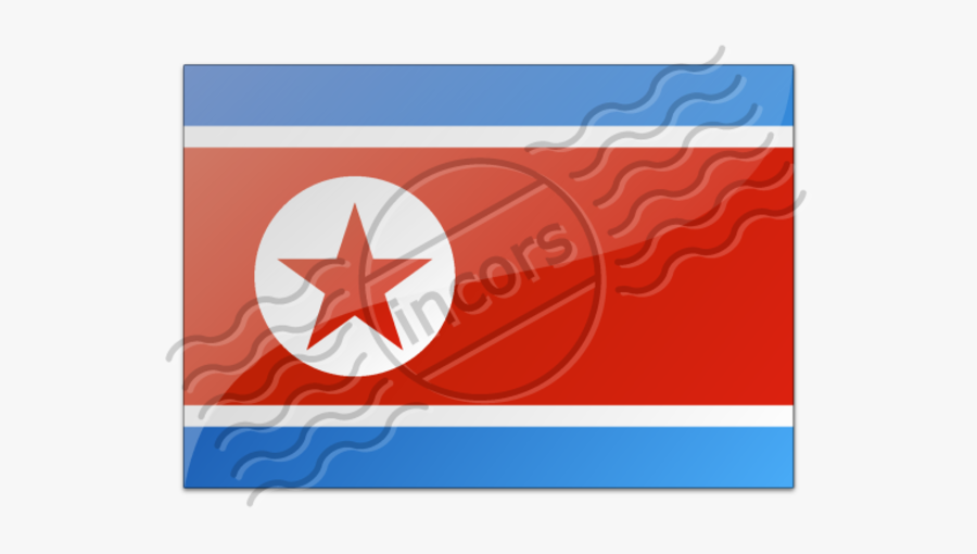 North Korea Flag, Transparent Clipart