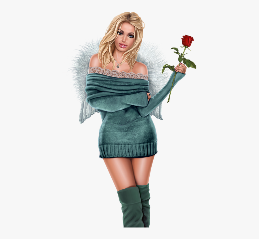 Femmes Dessin Woman Girls Girly Beautiful Pinterest - Girly Woman, Transparent Clipart