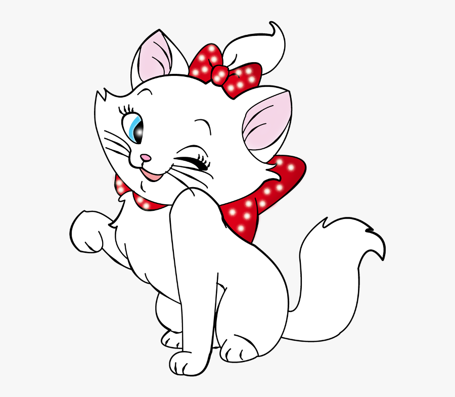 White Kitty Cat Cartoon, Transparent Clipart
