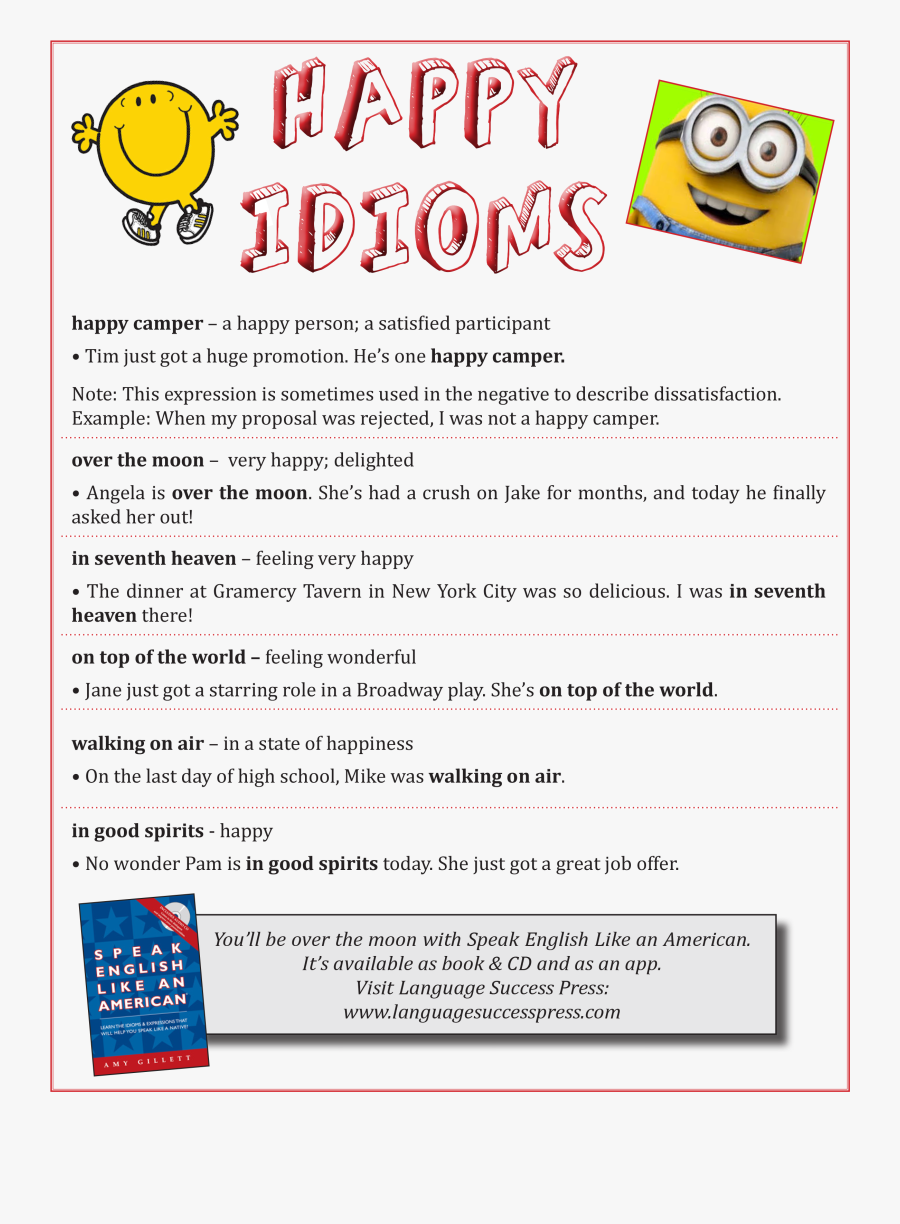 Clip Art Happy Idioms Here Are - Cartoon, Transparent Clipart