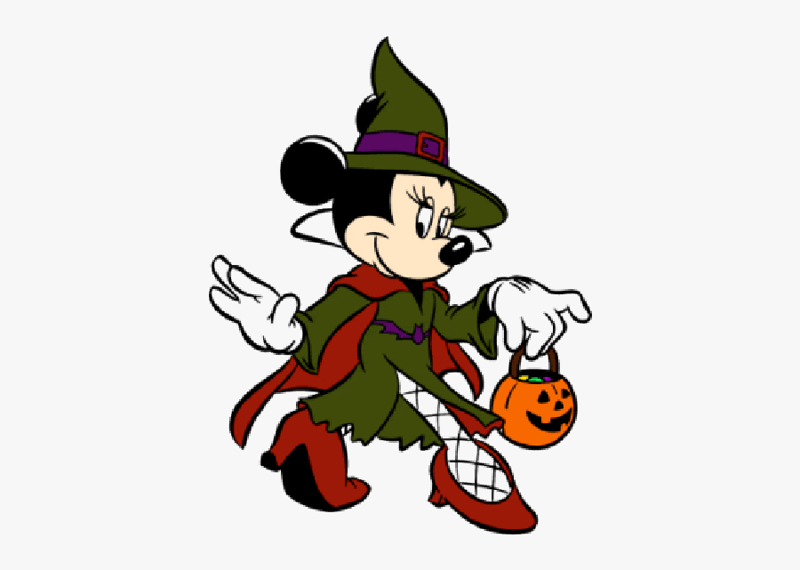 Disney Page Characters Mouse - Halloween Minnie Mouse Coloring Pages, Transparent Clipart