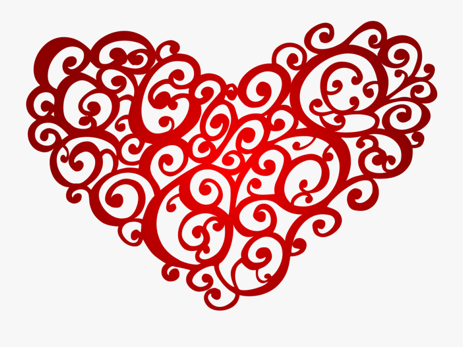 Floral Heart Png Transparent - Transparent Background Transparent Black Heart Png, Transparent Clipart
