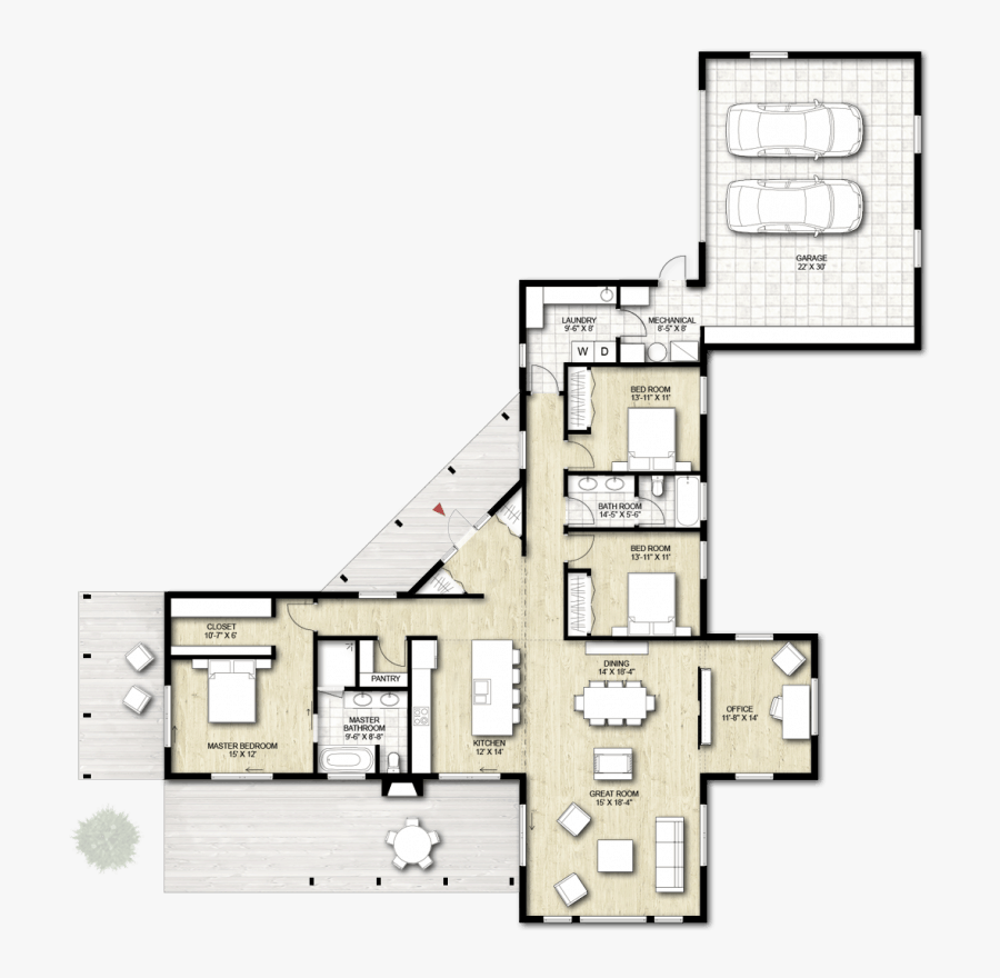 Plans Truoba Class Modern - House Plan, Transparent Clipart