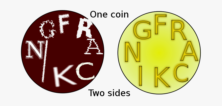 Frackingonecointwosides - Circle, Transparent Clipart