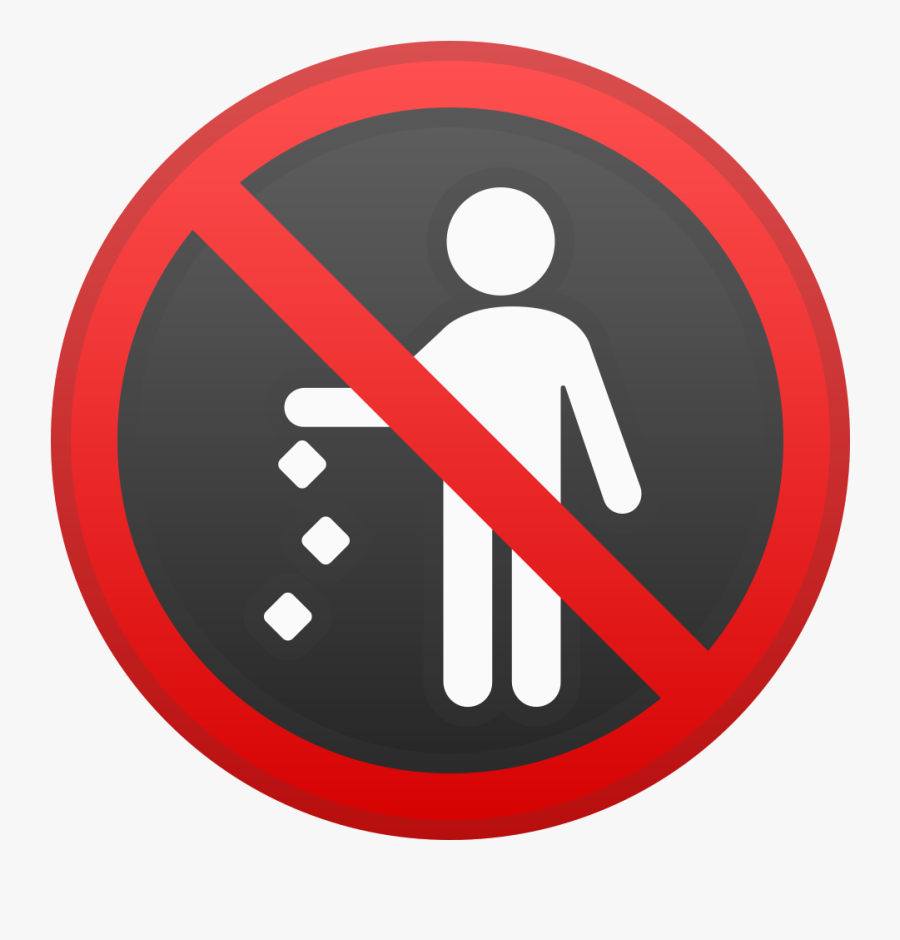 No Littering Icon - No Littering Emoji, Transparent Clipart