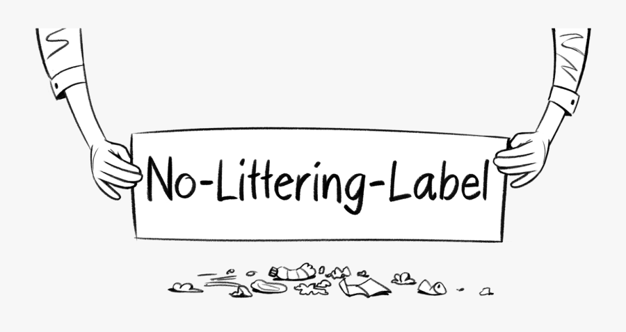 Go To Start Page Of No-littering - No Littering Label, Transparent Clipart