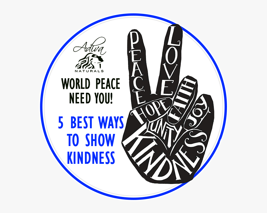 Peace Sign With Words Inside, Transparent Clipart