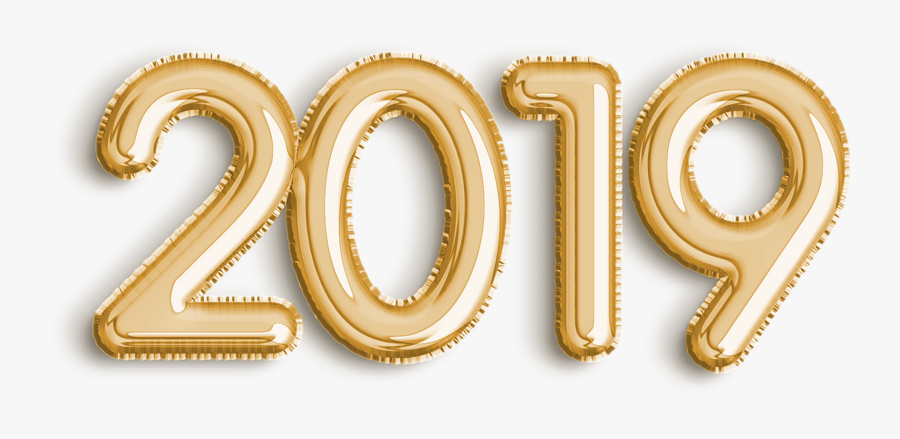 Happy New Year Gold Png - Gold Transparent Happy New Year 2019 Png, Transparent Clipart