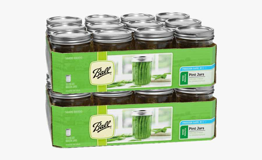Wide Mouth Pint Ball Jar, Transparent Clipart