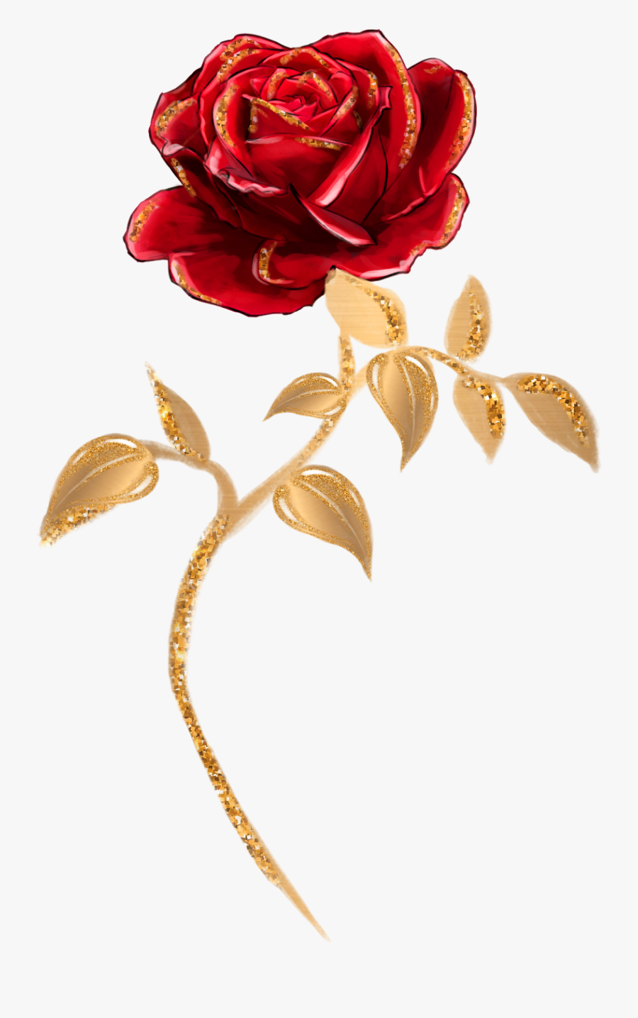 Beauty And The Beast Rose Png - Beauty And The Beast Png, Transparent Clipart