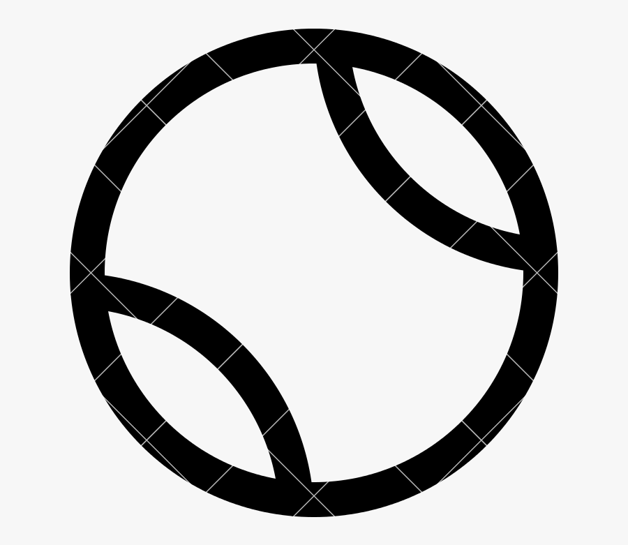 Tennis Ball Outline Png - Outline Of A Tennis Ball, Transparent Clipart