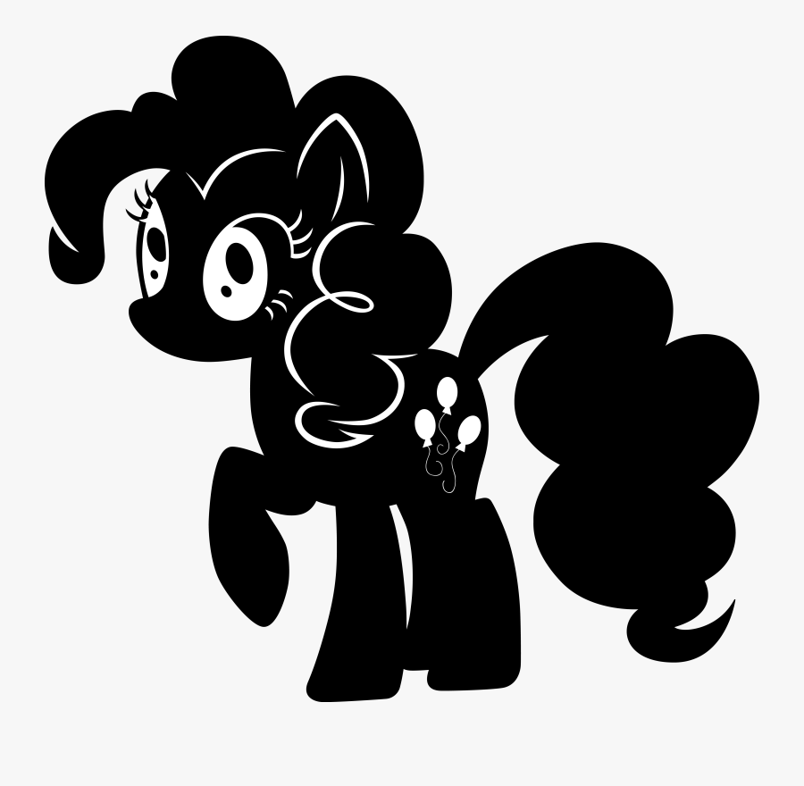 My Little Pony Pinkie Pie Silhouette, Transparent Clipart