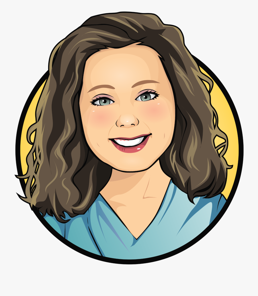 Clip Art Gayle Illustrated Headshot Highres - Cartoon Female Head Shot, Transparent Clipart