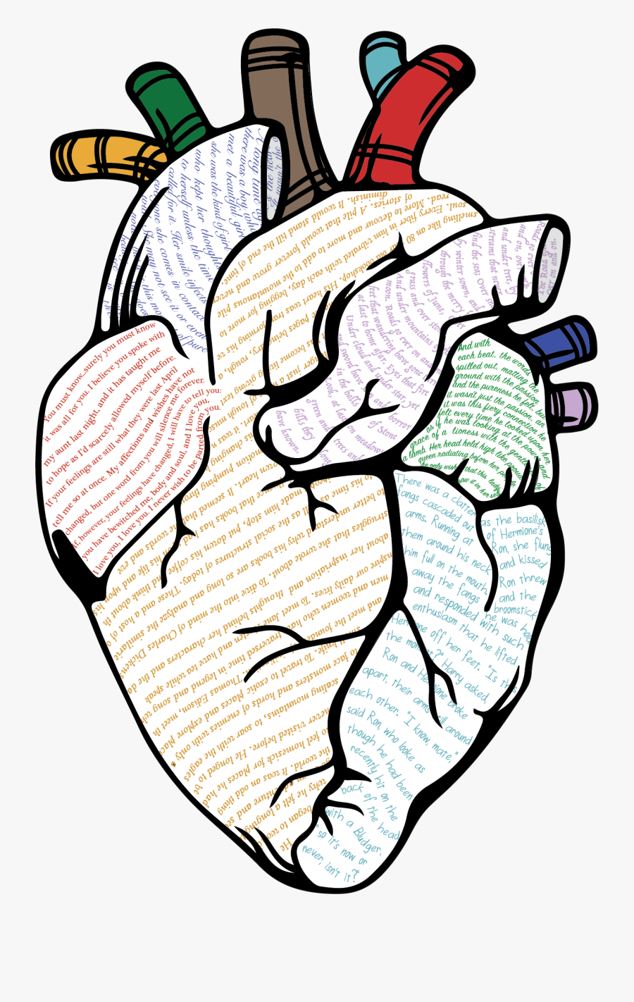 I Absolutely Fell In Love With It Clipart , Png Download - Human Heart Outline Png, Transparent Clipart