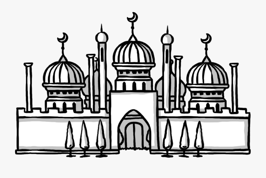 Adobe After Hand Painted Palace Transprent Handpainted - Black And White Palace Drawings, Transparent Clipart