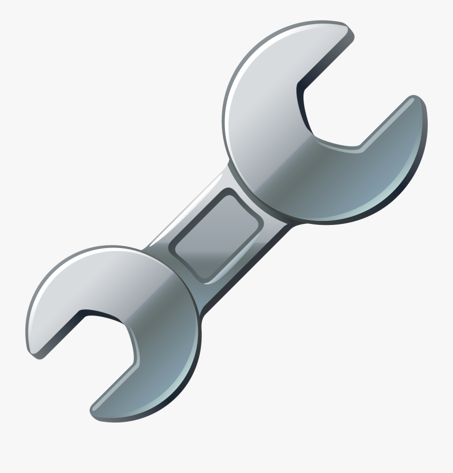 Cartoon Grey Spanner Png Download - Wrench Cartoon Transparent, Transparent Clipart