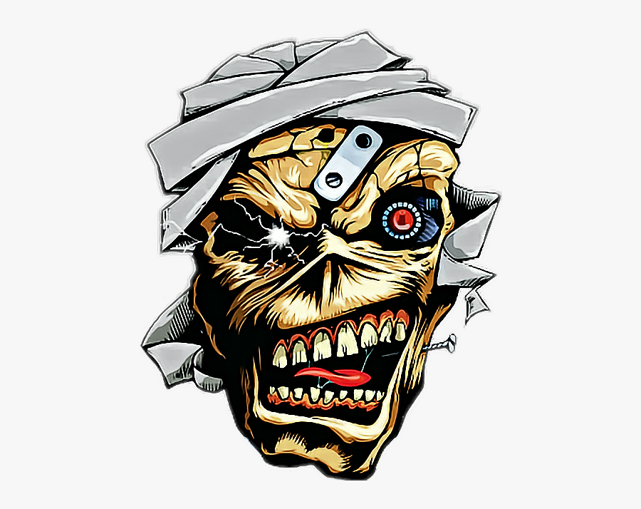 #ironmaiden #eddiethehead #sticker Iron Maiden Eddie - Iron Maiden Logo Eddie, Transparent Clipart