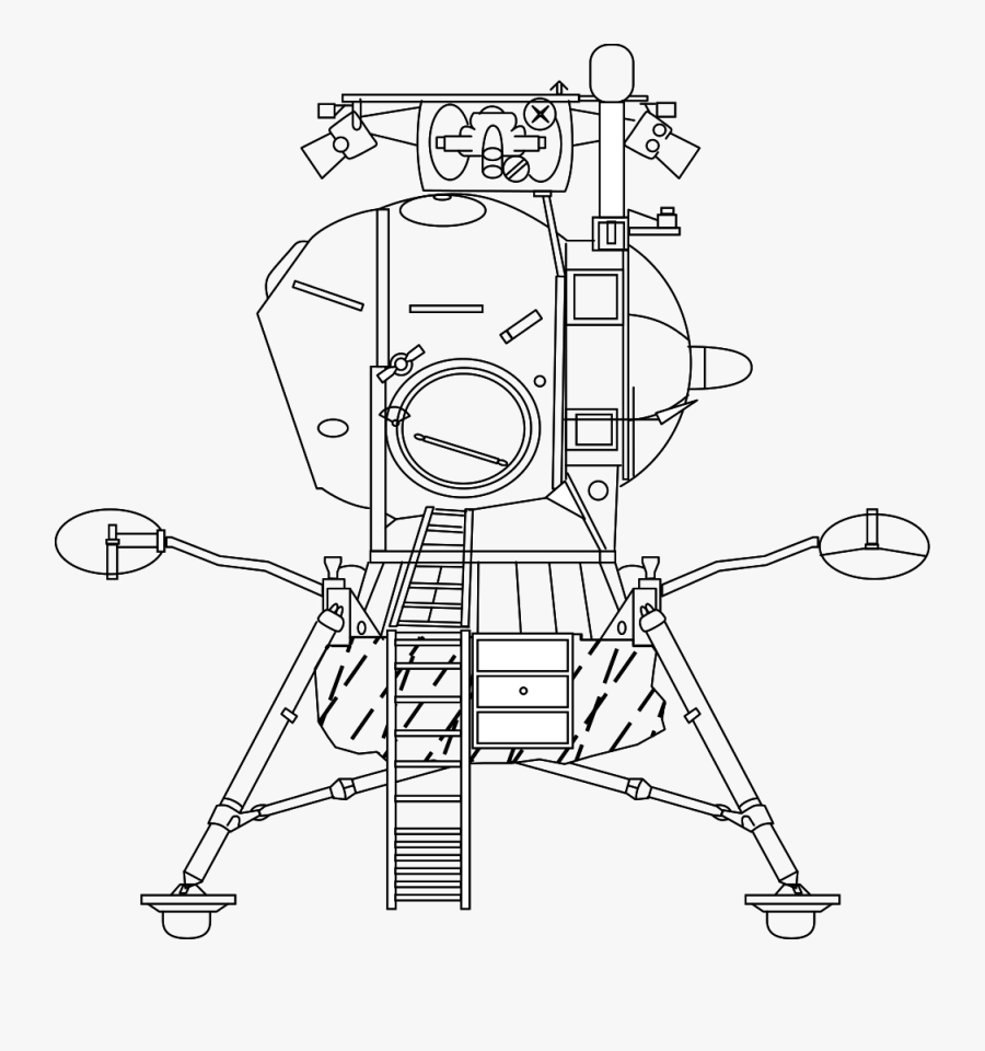 Transparent Lunar Module Clipart - Lunar Lander Clip Art, Transparent Clipart