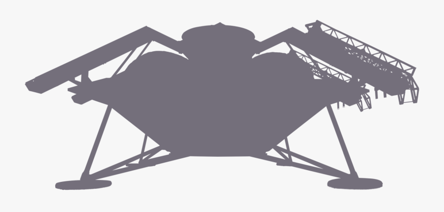 Griffin Lander Gray - Silhouette Of Moon Lander, Transparent Clipart