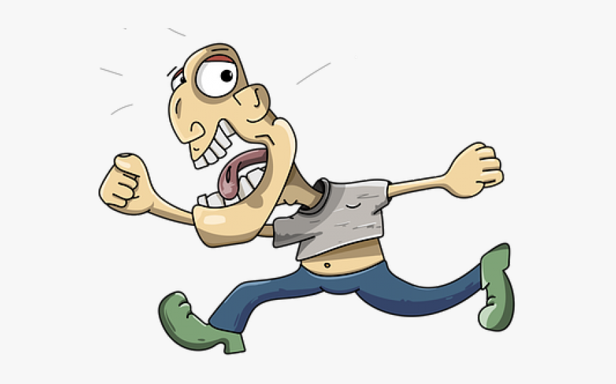 Fear Clipart Fast Run - Cartoon Run Man, Transparent Clipart