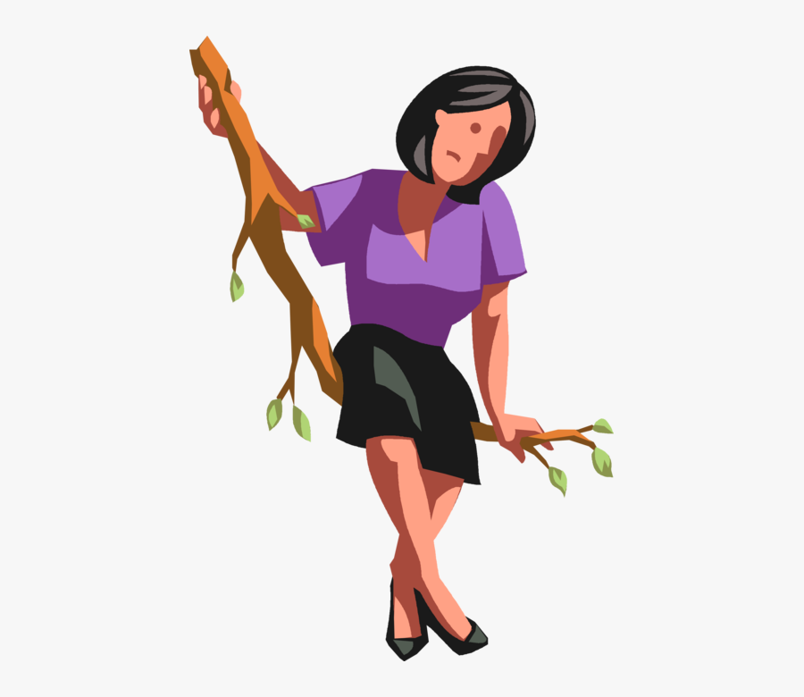 Vector Illustration Of Vulnerable Businesswoman Out - Vulnerable Illustration, Transparent Clipart