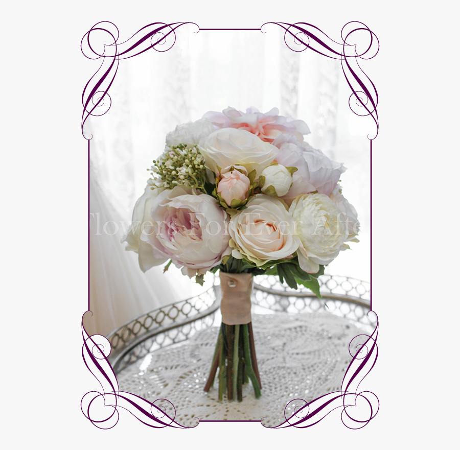 Pastel Flowers Png - White And Coral Bridesmaid Bouquets, Transparent Clipart