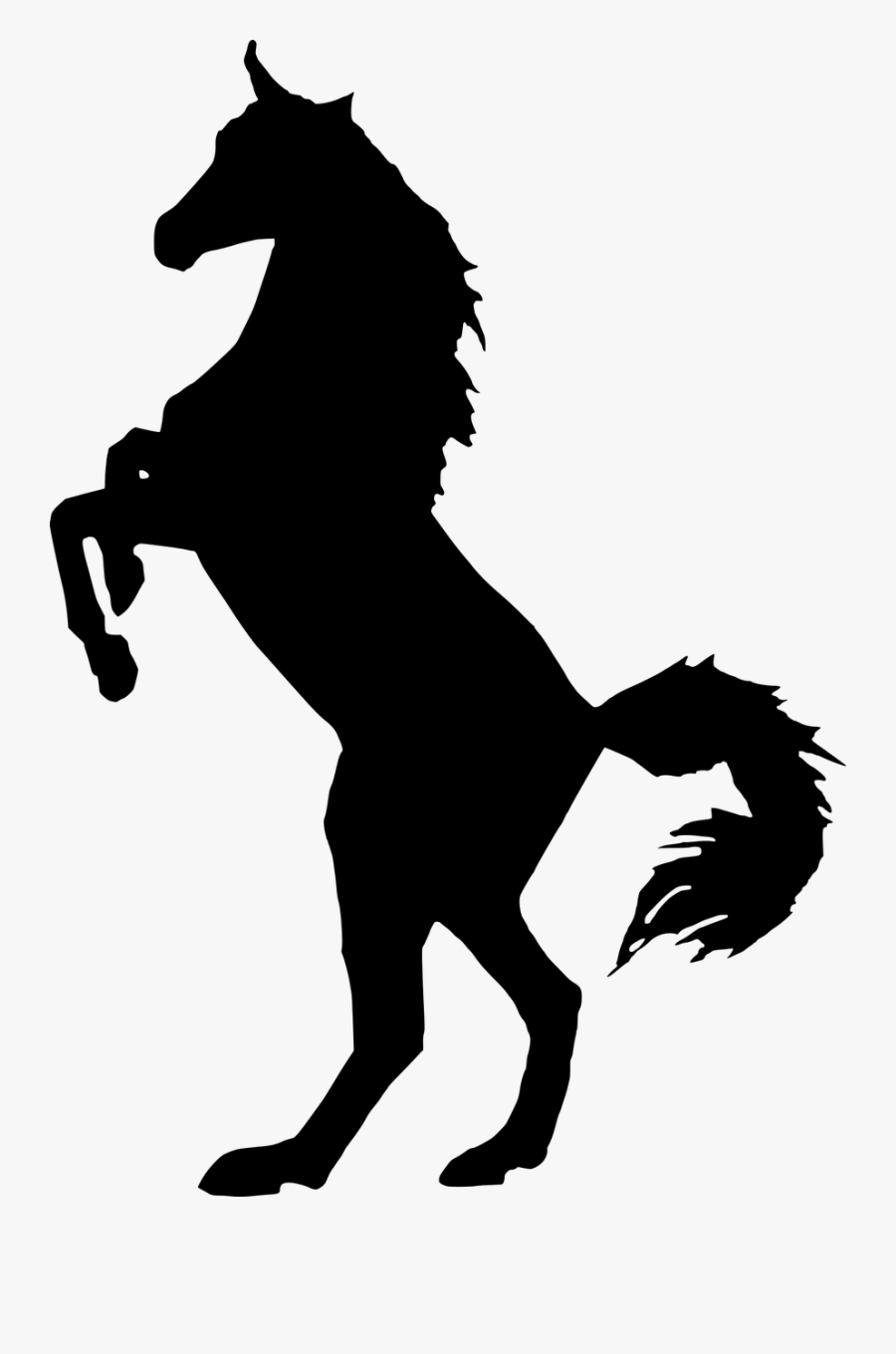 Silhouette Horse Mane Free - Horse Icon Png, Transparent Clipart