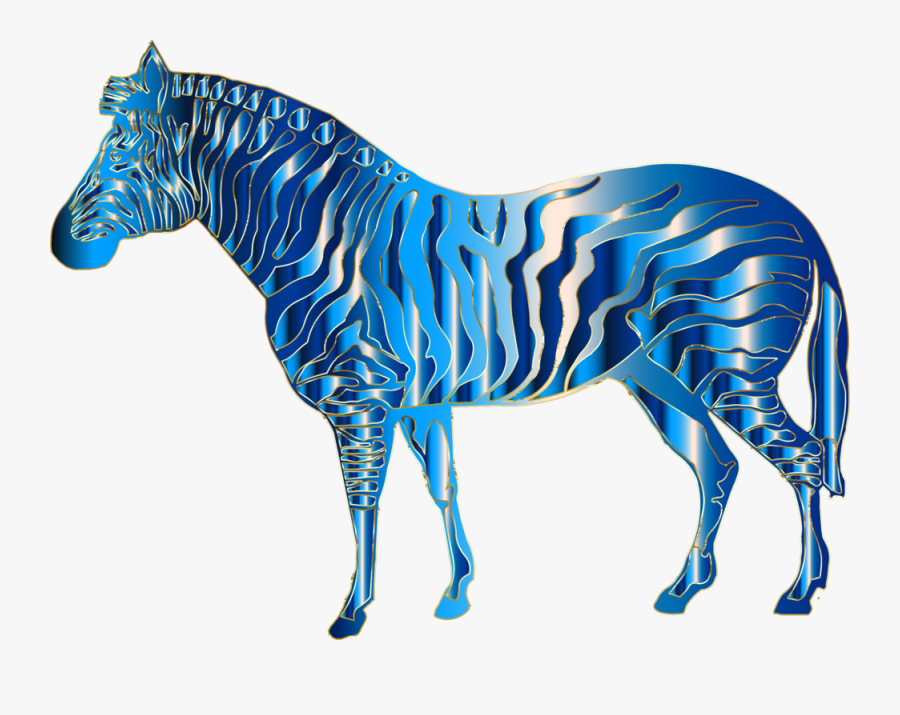 Wildlife,neck,pack Animal - Blue Zebra Png, Transparent Clipart
