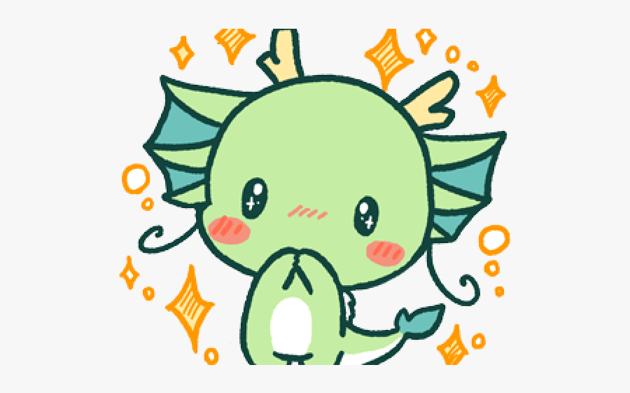 Kawaii Dragon Drawing, Transparent Clipart