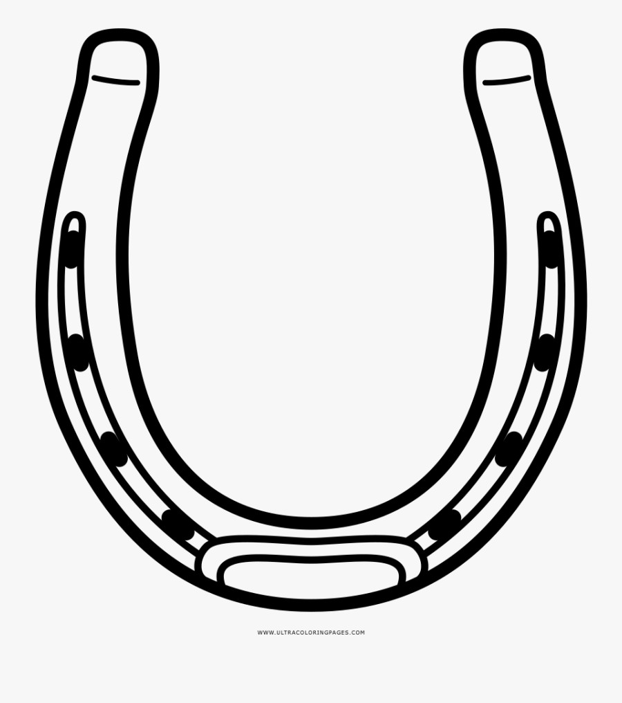 Horseshoe Coloring Page - Transparent Background Horseshoe Clipart, Transparent Clipart