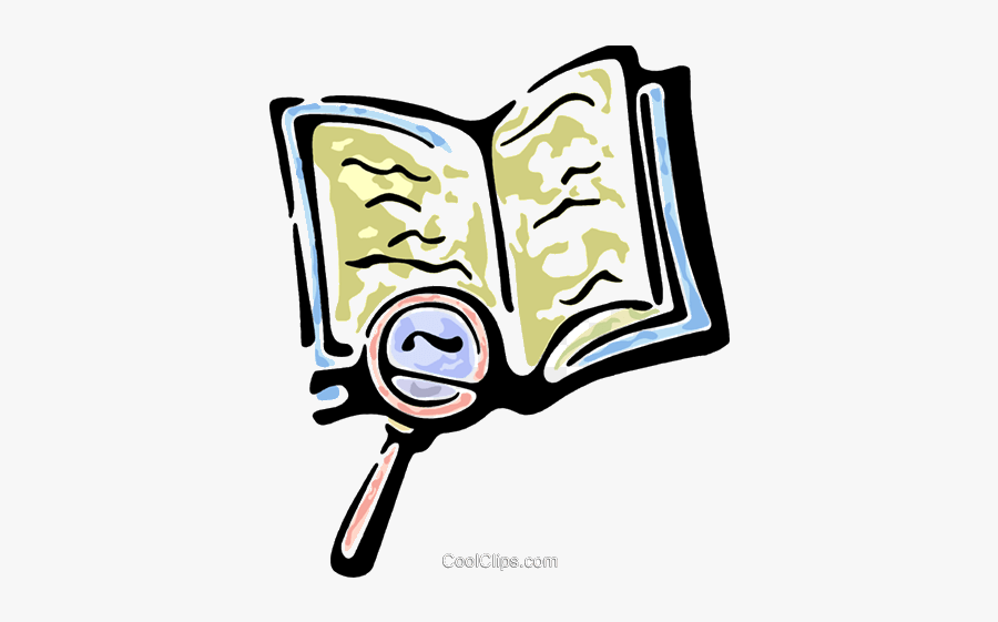 Magnifying Glass X And Book Royalty Free Vector Clip, Transparent Clipart