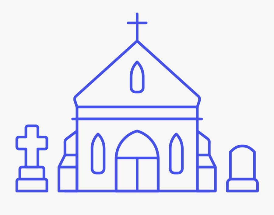 Graveyard Clipart Church Cemetery - Church, Transparent Clipart