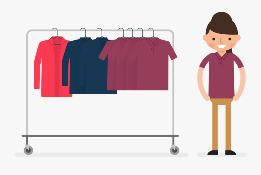 Hanger Washed Clothes Clip - Illustration, Transparent Clipart