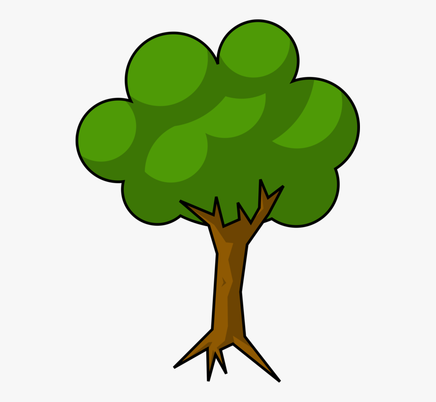 Plant,flower,leaf - Simple Tree Cartoon Png, Transparent Clipart