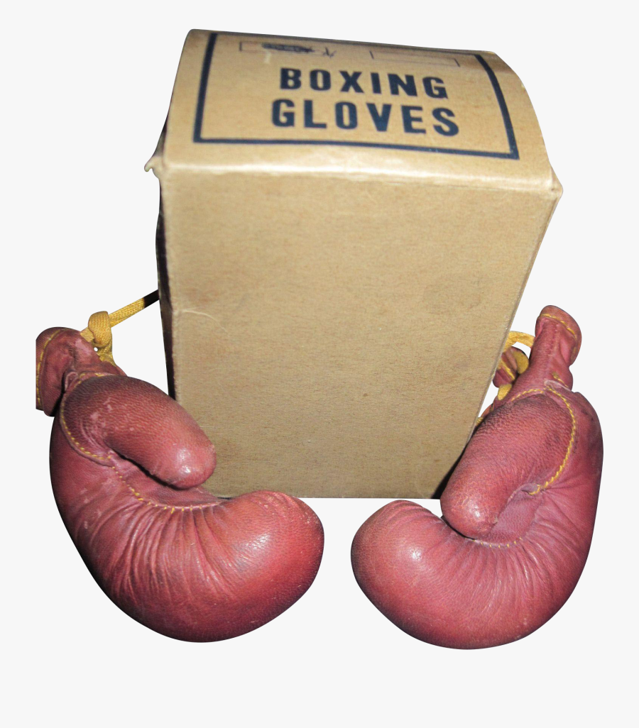 Awesome Boxing Gloves W/box For Doll Or Child Free - Cervelat, Transparent Clipart