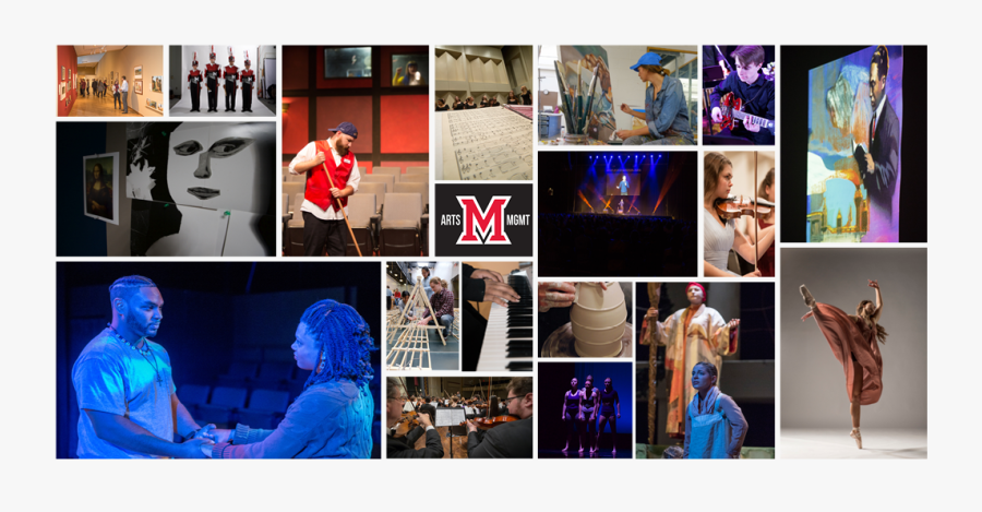 A Collage Of Various Miami University Arts Images, - Collage, Transparent Clipart