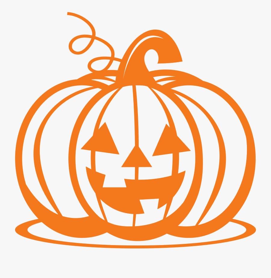 Pumpkin Svg Plump - Cute Jack O Lantern Clipart, Transparent Clipart