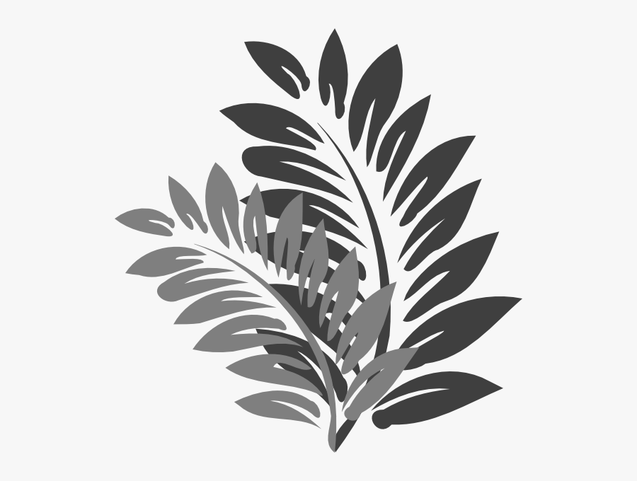 Branch Clipart Fancy Leaf - Gray Leaves Clip Art, Transparent Clipart