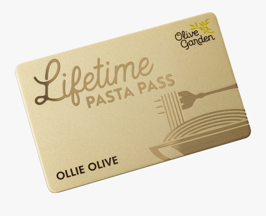 Olive Garden Lifetime Pass, Transparent Clipart