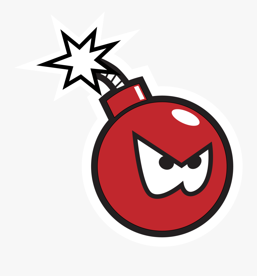 Cartoon Angry Bomb, Transparent Clipart