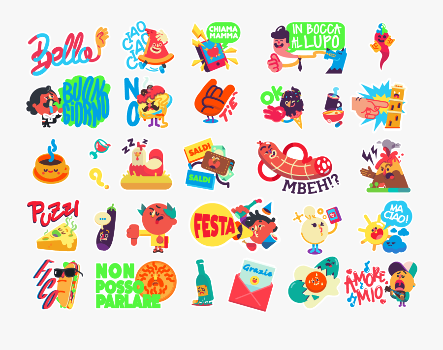 Bella For Viber On Behance - Italy Viber Sticker, Transparent Clipart