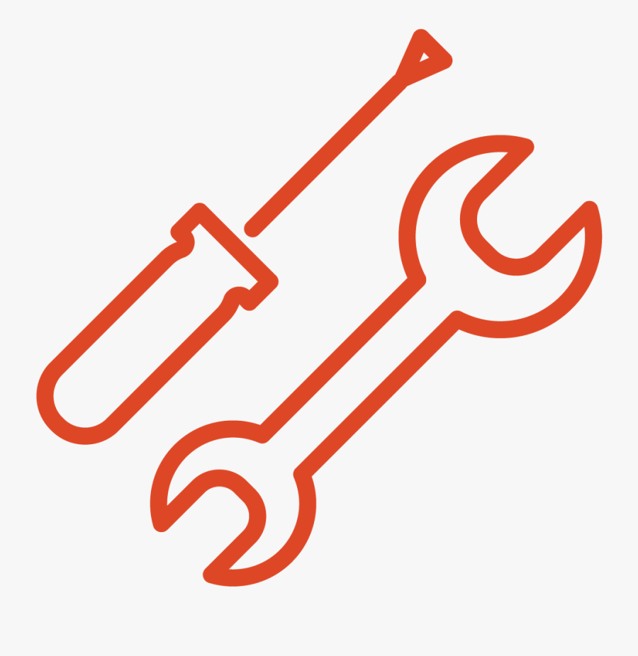 White Wrench And Screwdriver Icon, Transparent Clipart