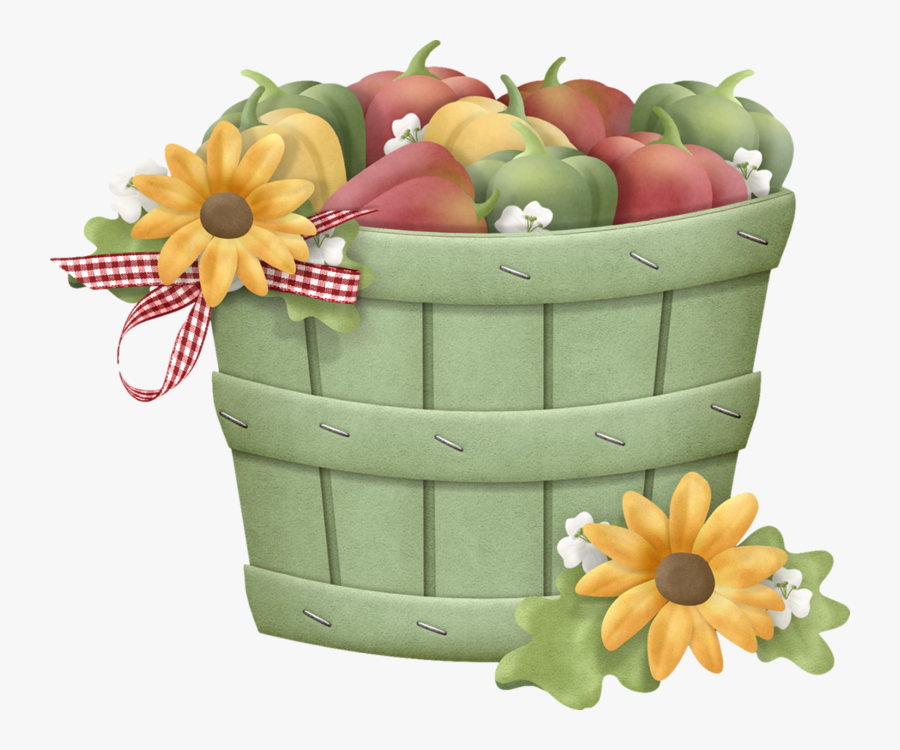 Png Clip Art Decoupage - Transparent Background Autumn Fruit Basket, Transparent Clipart
