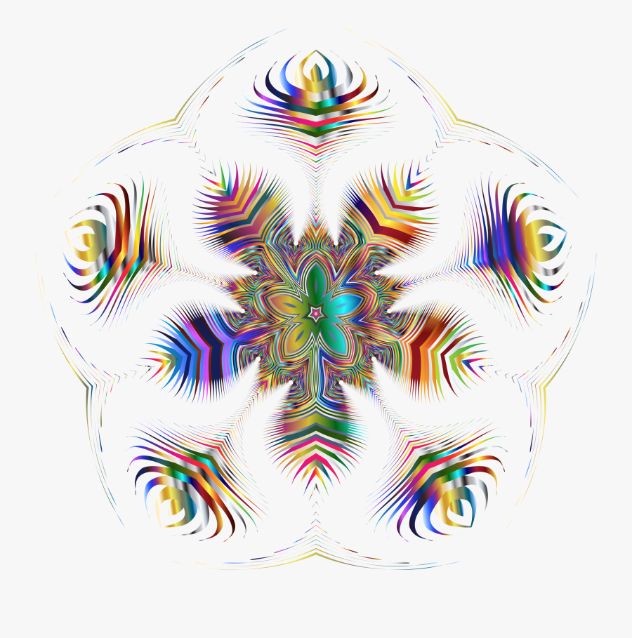 Prismatic Star Line Art 7 No Background Clip Arts - Circle, Transparent Clipart