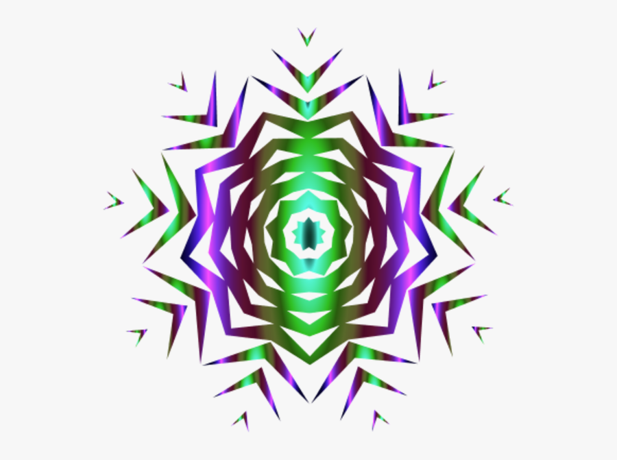 Prismatic Snowflake Vector Clip Art - Katip Çelebi Mizanü L Hak, Transparent Clipart