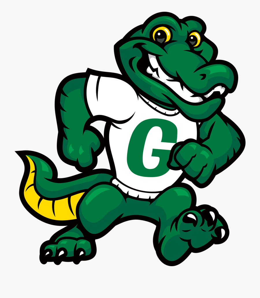 Alligator Cartoon Mascot For Garretson Elementary - Garretson Elementary School Logo, Transparent Clipart