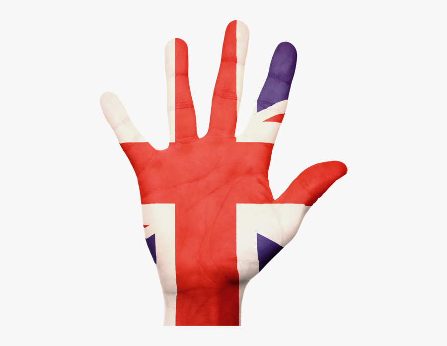 Flag Union Jack Hand - English Flag Hand Png, Transparent Clipart