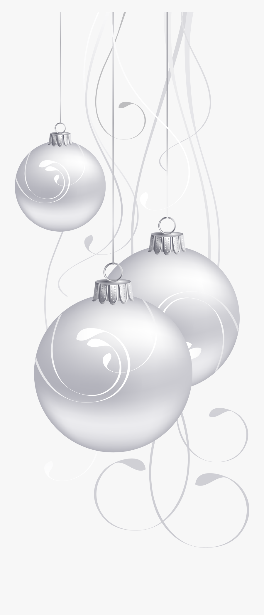 White Christmas Ornament Png - White Christmas Balls Png, Transparent Clipart